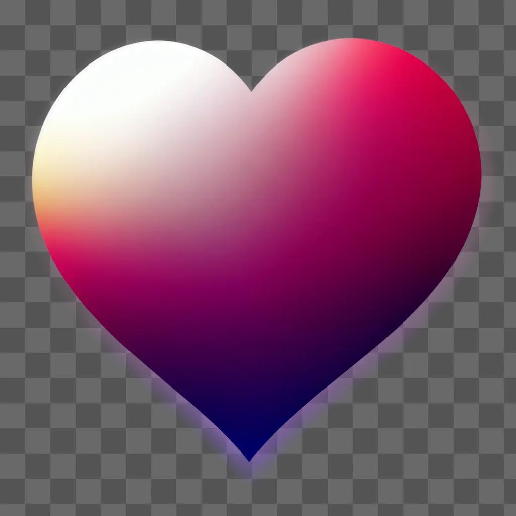 heart with a glowing center in a pink background