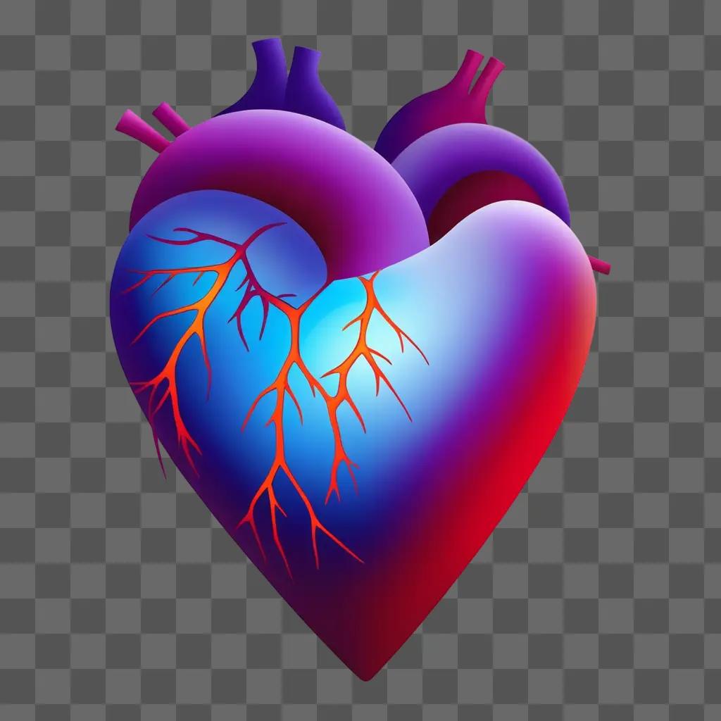 静脈が放射状に広がる心臓