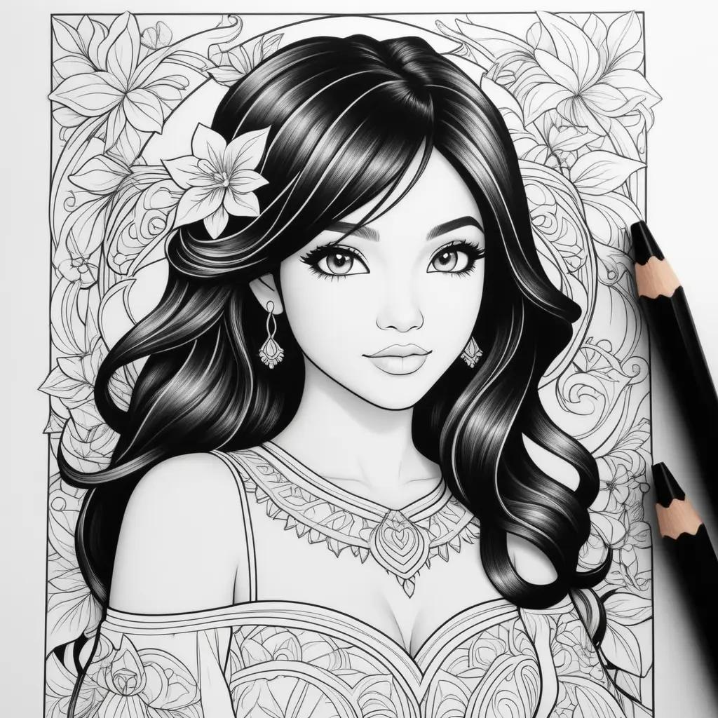 hmau coloring pages, black and white