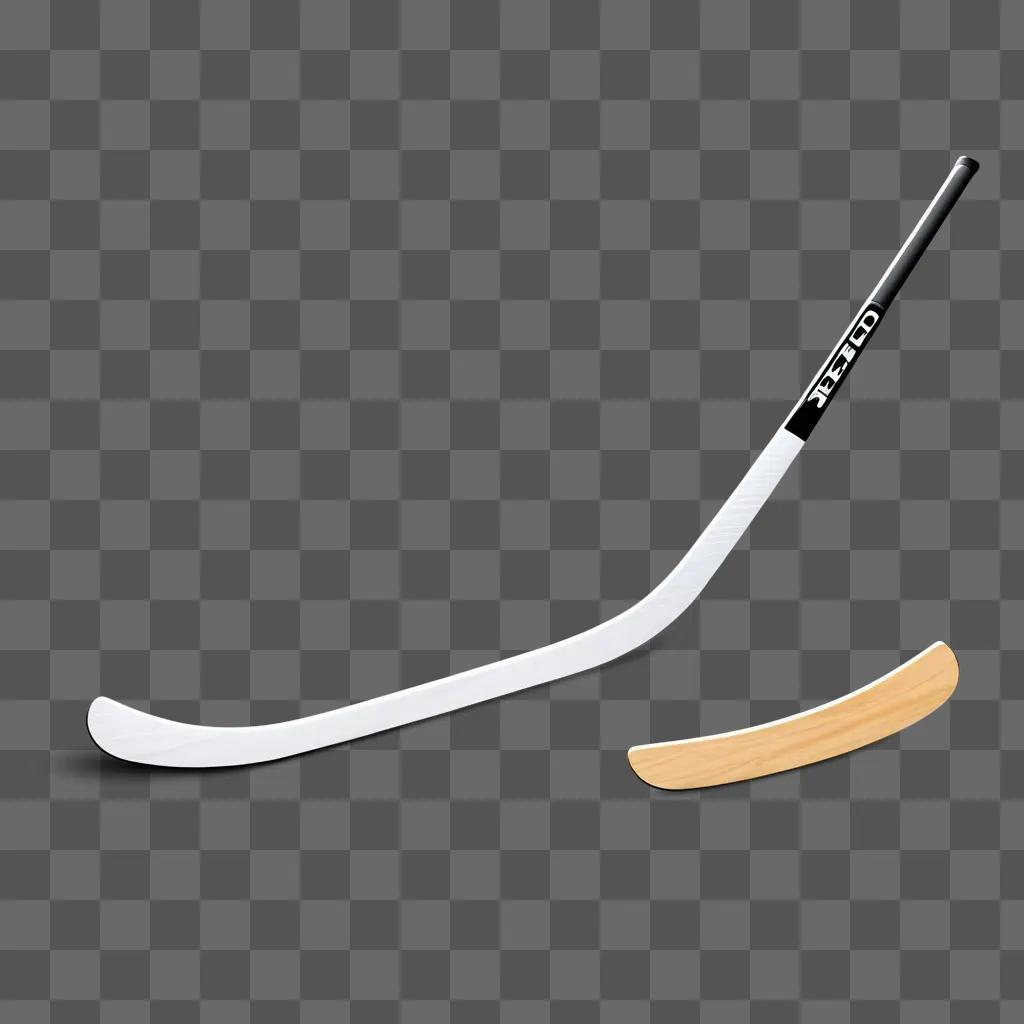 hockey stick with a wooden handle on a white background