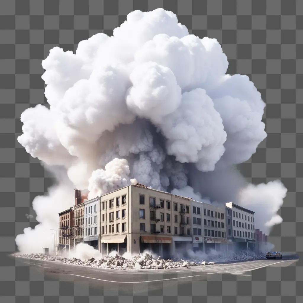 huge explosion in the city center