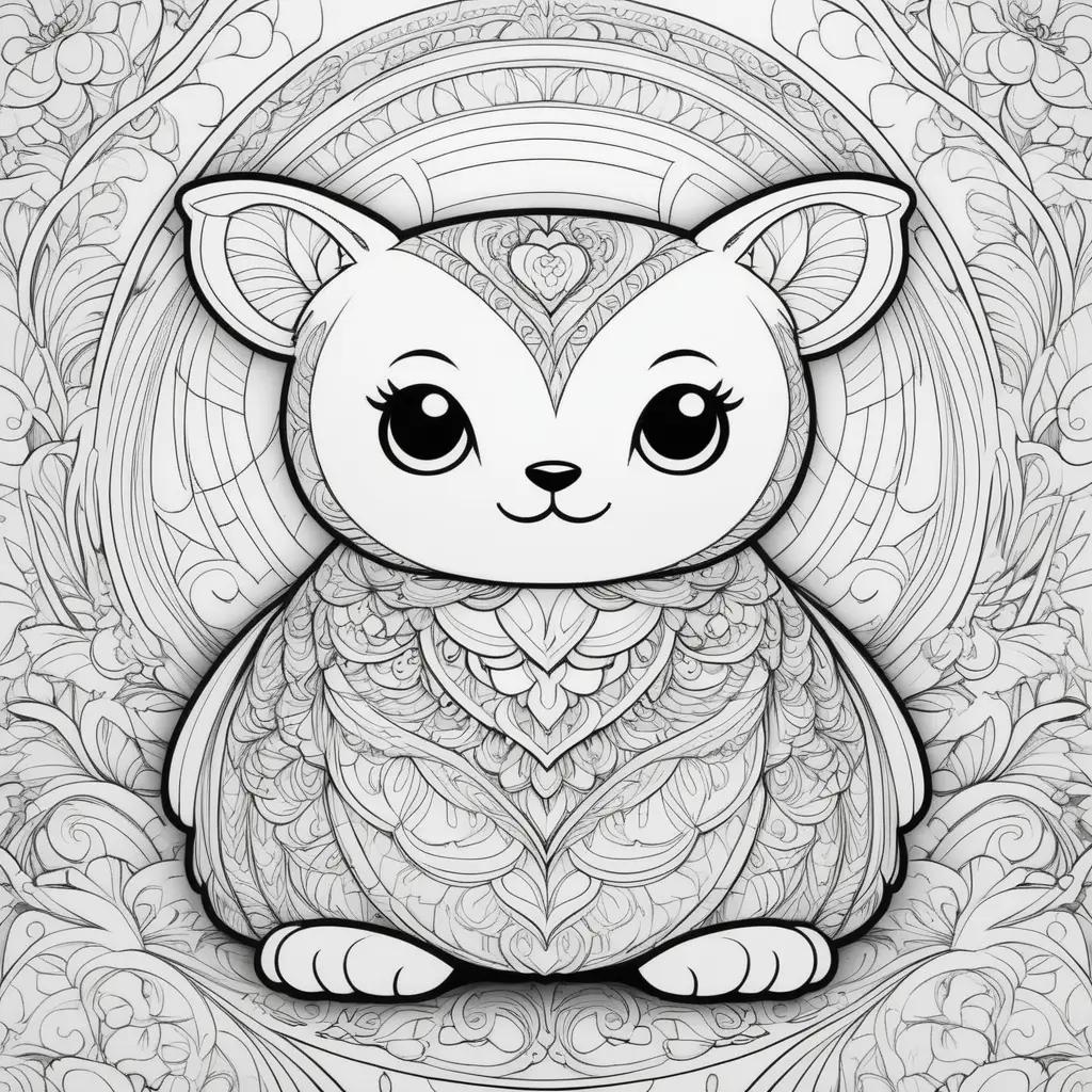 huggy wuggy coloring page of an owl