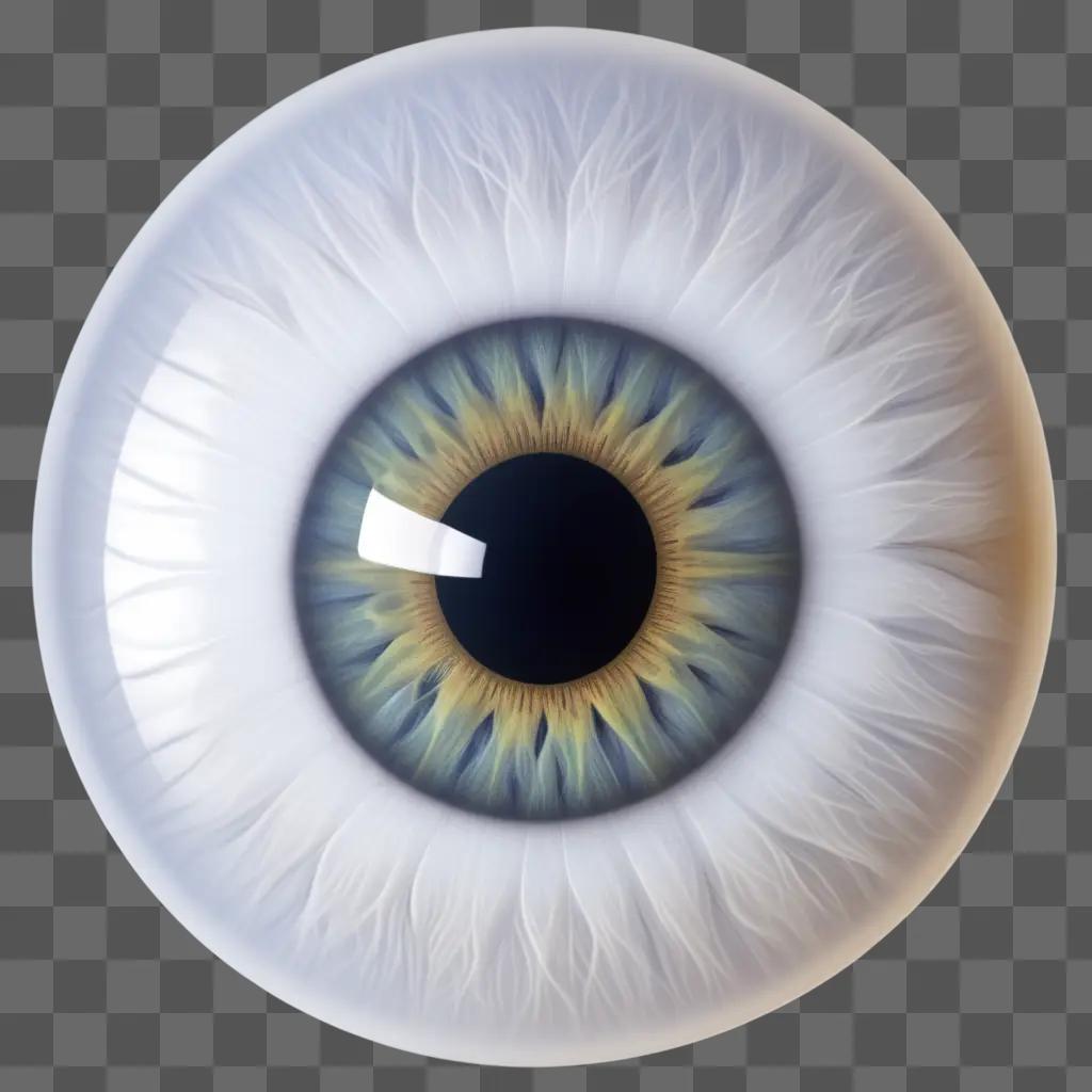 human eye with a blue iris and white sclera