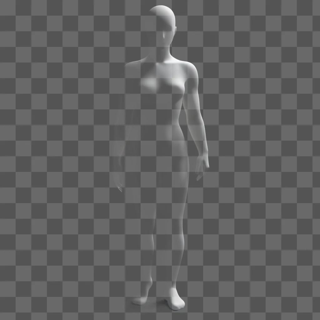 human figure in a white 3D rendered image