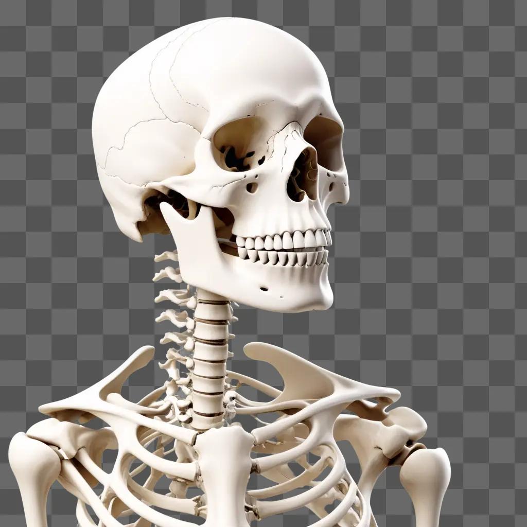 human skeleton with no head or eyes