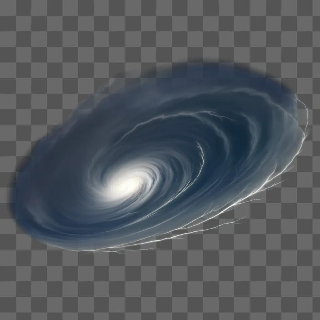 hurricane in a swirl of dark clouds