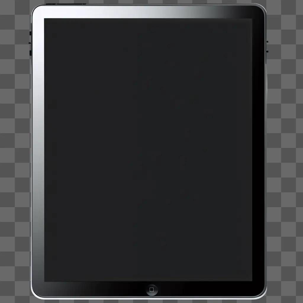 iPad black screen against a dark background