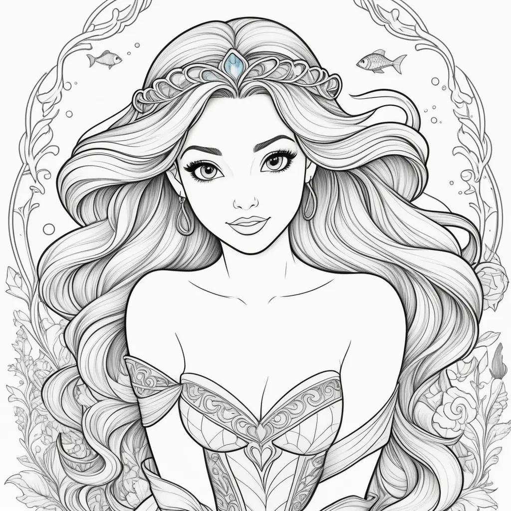 iel Coloring Pages: Princess Ariel Coloring Pages