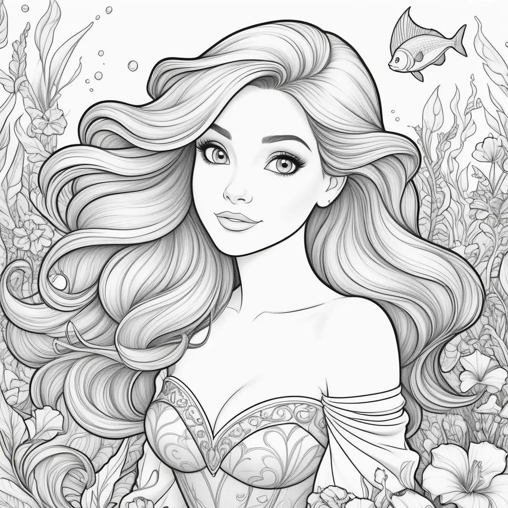 iel coloring pages featuring a pretty princess with a crown