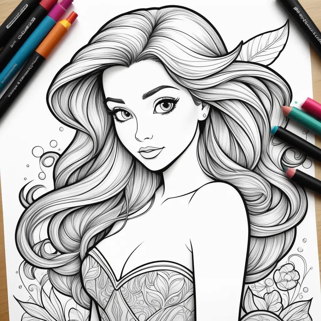 ielle coloring pages with colored pencils