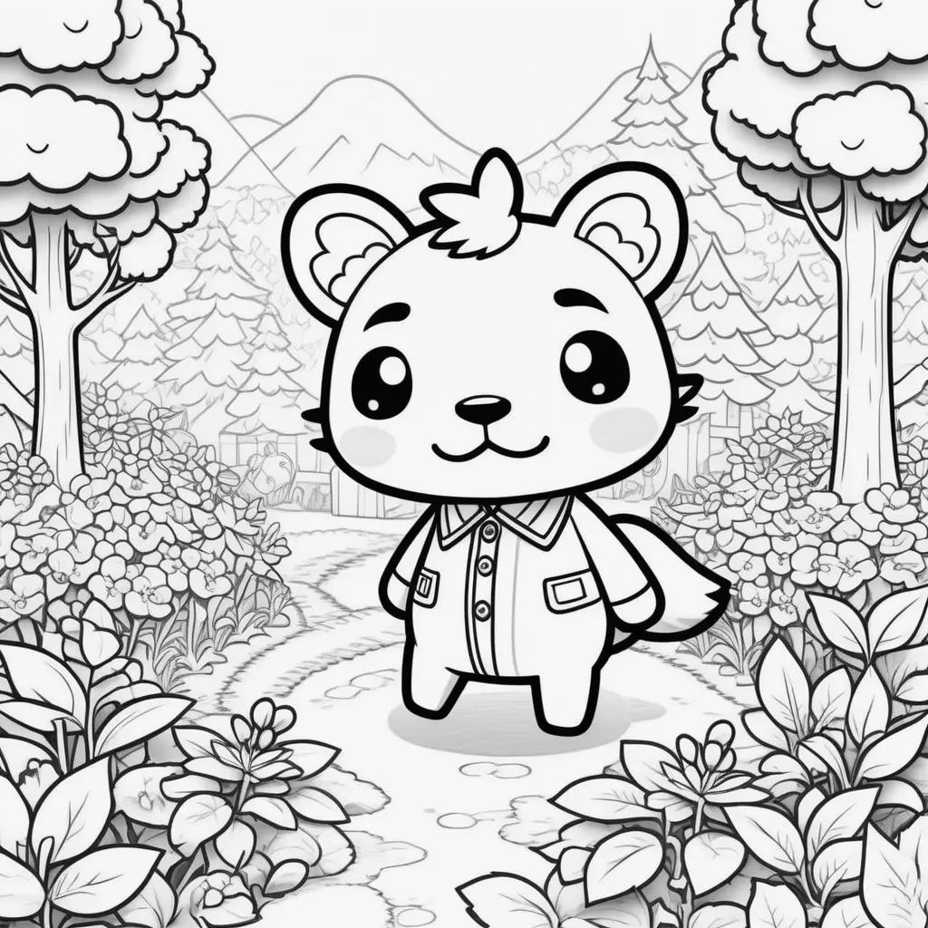 imal Crossing Coloring Pages: Cute Coloring Pages of a cute animal crossing character