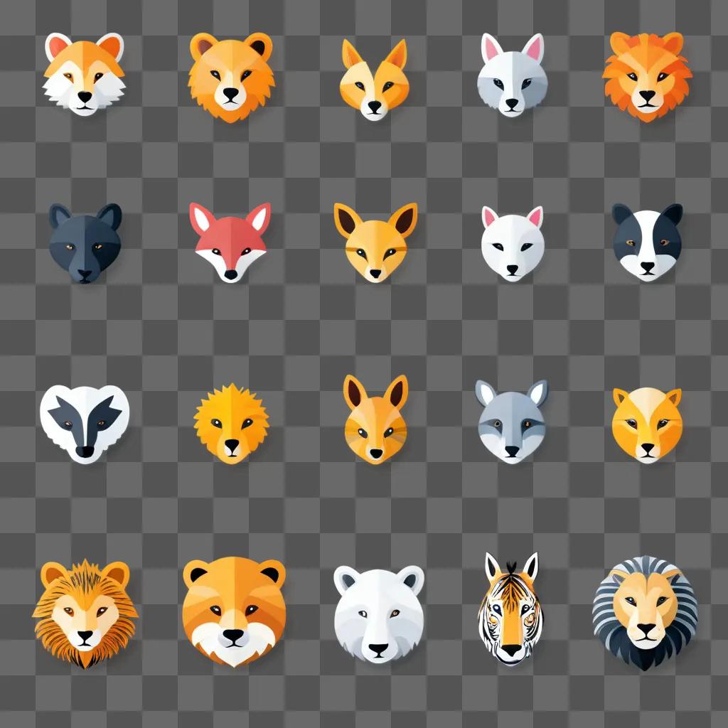 imal icons displayed in a grid layout