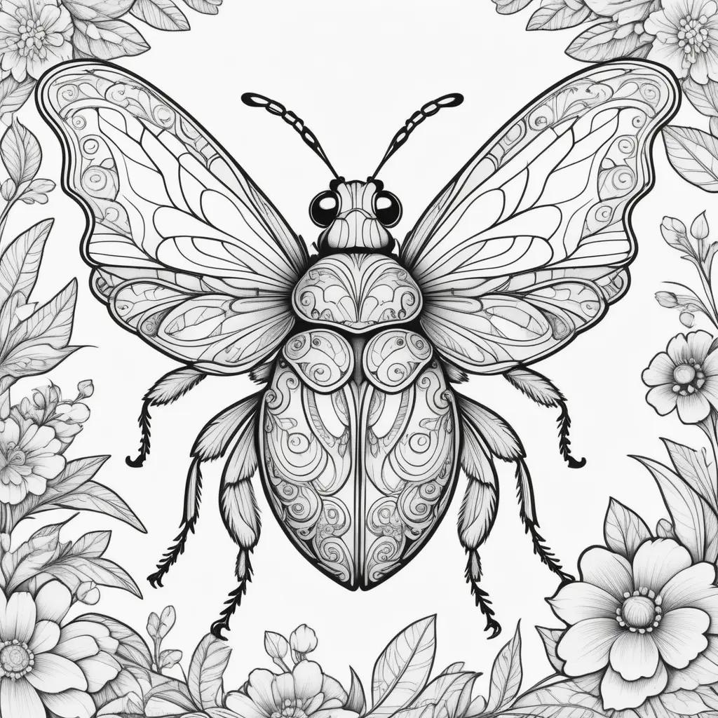 imals Coloring Pages: A Bug With Beautiful Wings