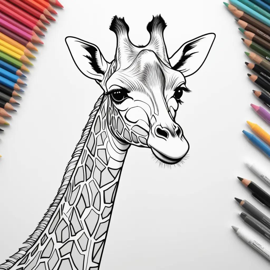 imals Coloring Pages: Giraffe Coloring Page