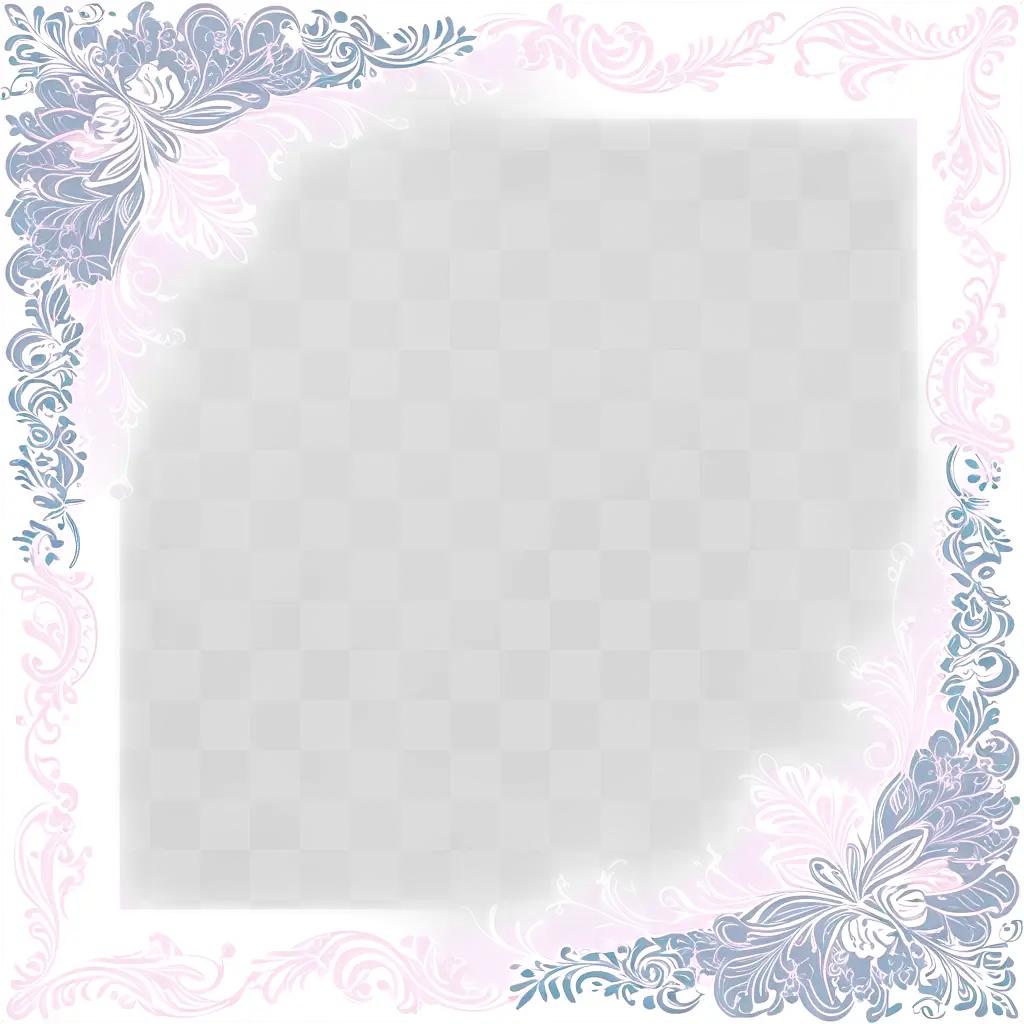 invitation border with a floral design