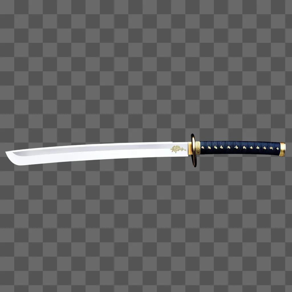 刀は、木製の柄が付いた長く湾曲した剣です