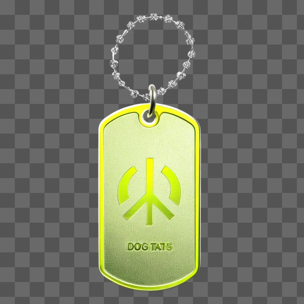 keychain with peace sign on it