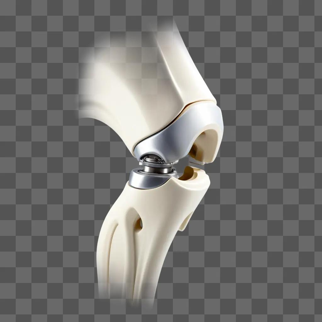 knee replacement device is shown in detail