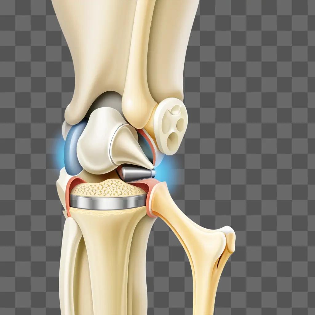 knee replacement with metal components