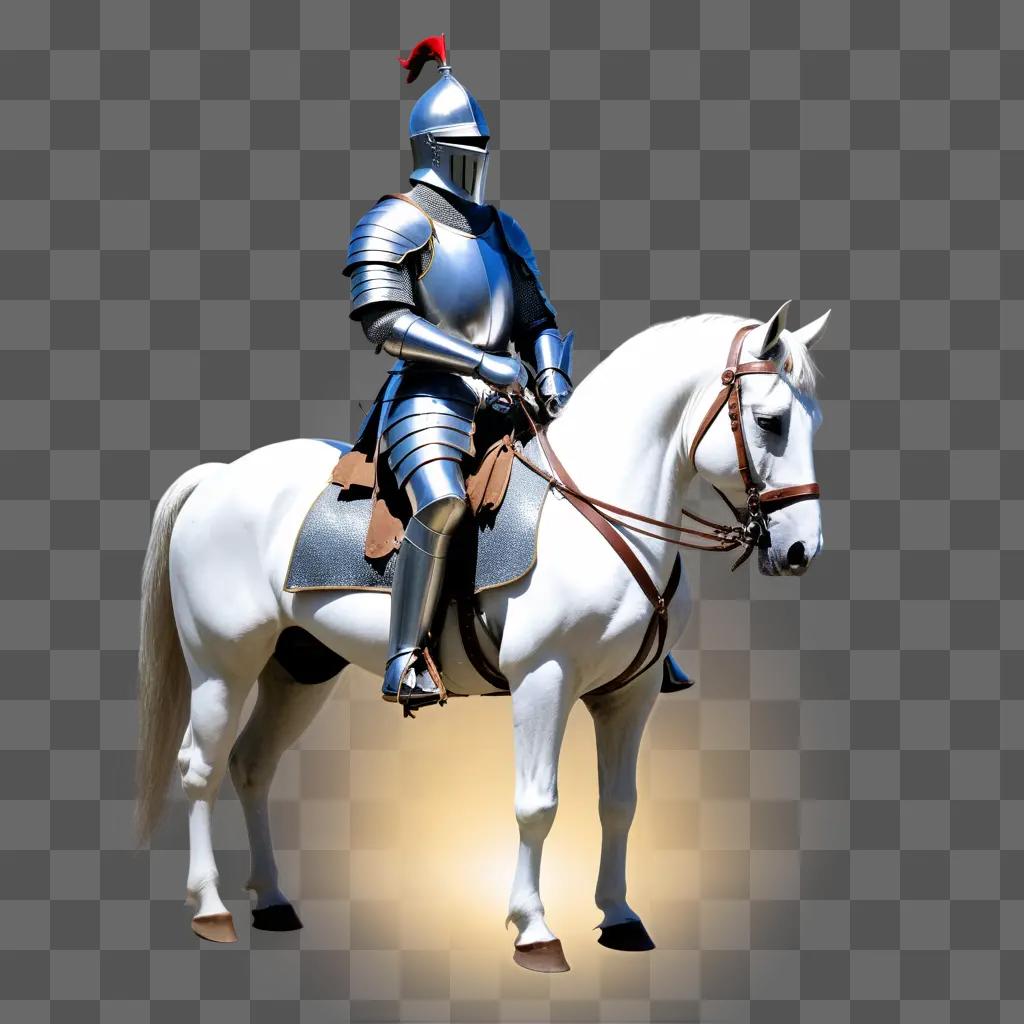 knight on a horse with a red cape