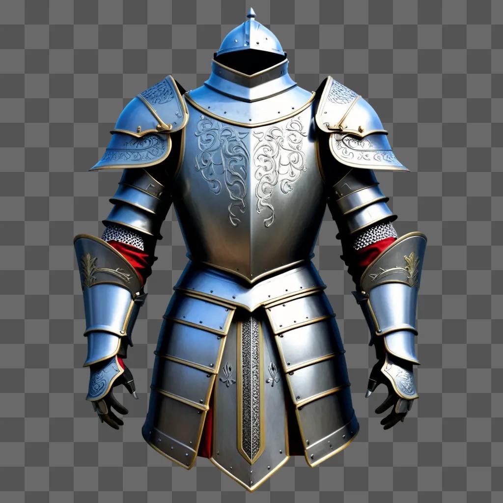 knights armor with gold accents