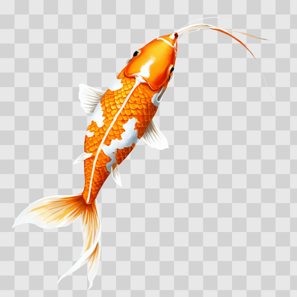 koi fish drawing A koi fish with a white spot on its side