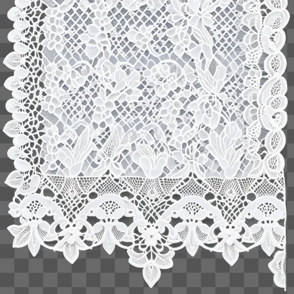 lace texture with intricate design on a tablecloth