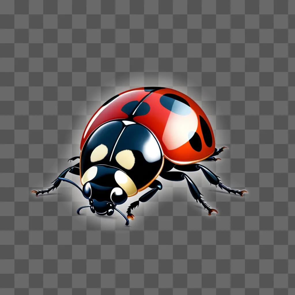 lady bug in red and black color scheme