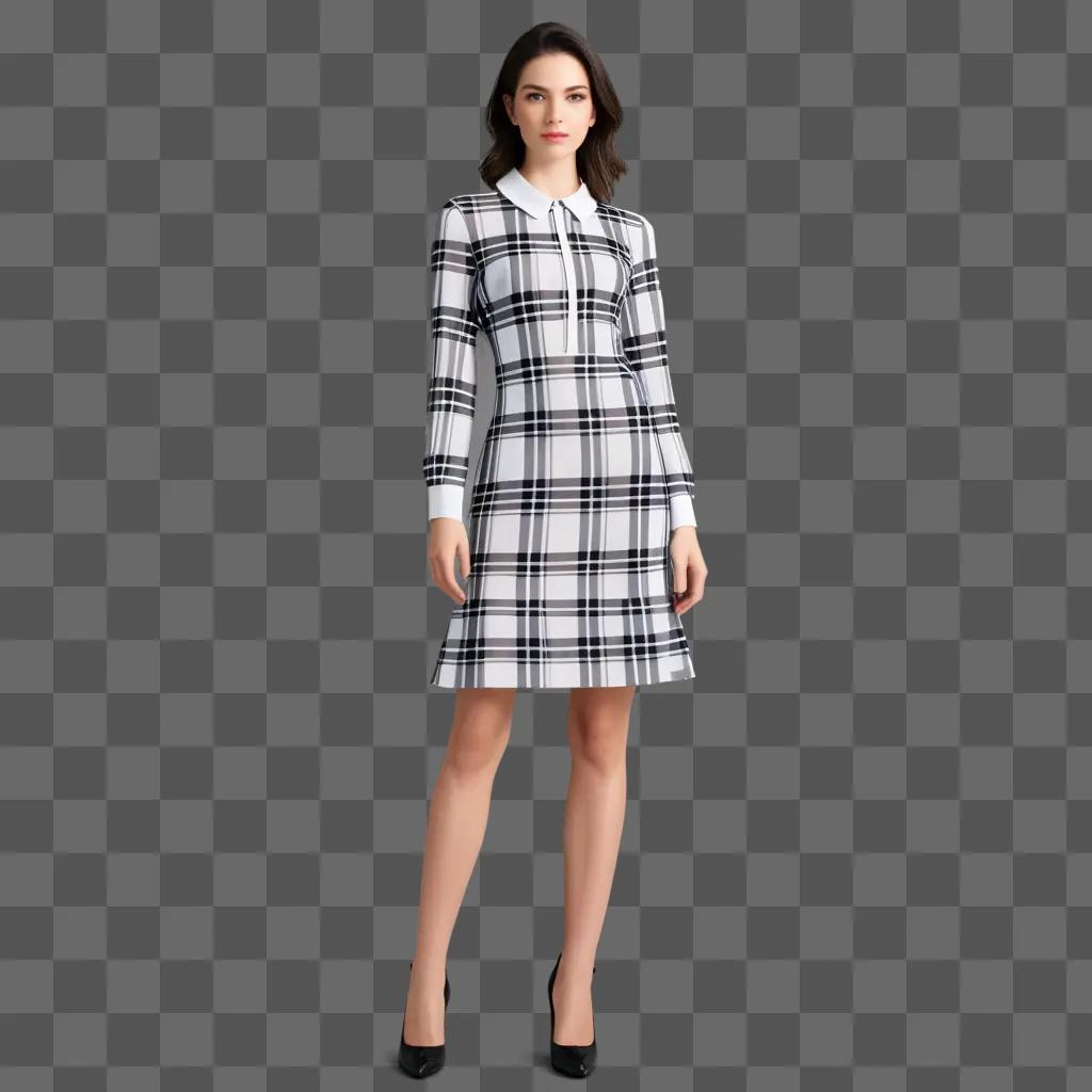 lady in a plaid dress is blurry