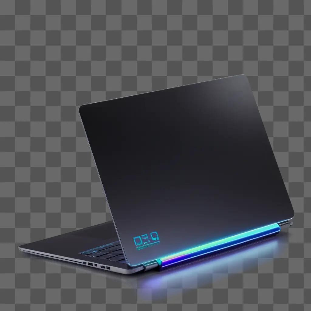 暗い背景に透明な蓋をしたノートパソコン
