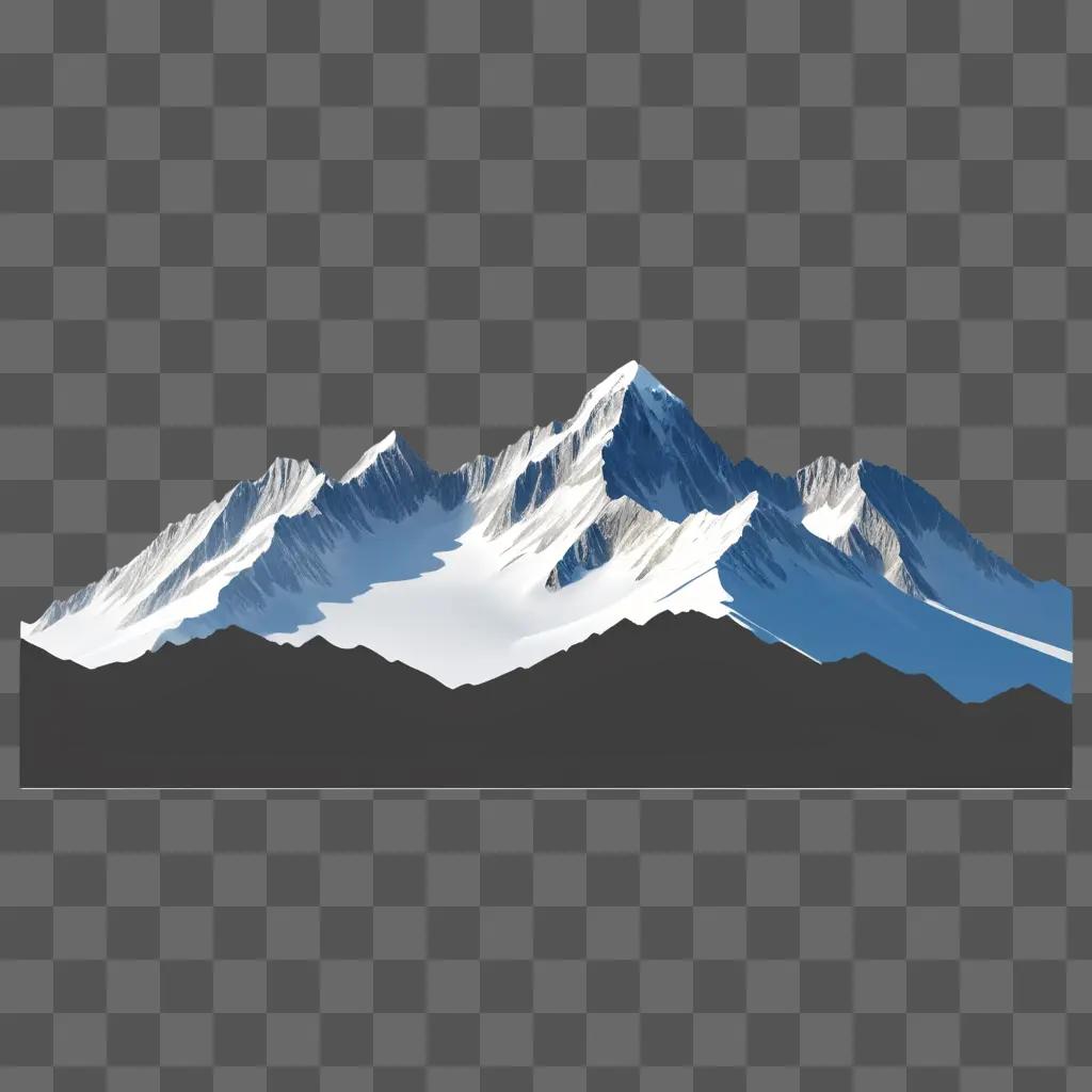 large, detailed mountain range with a 3D perspective