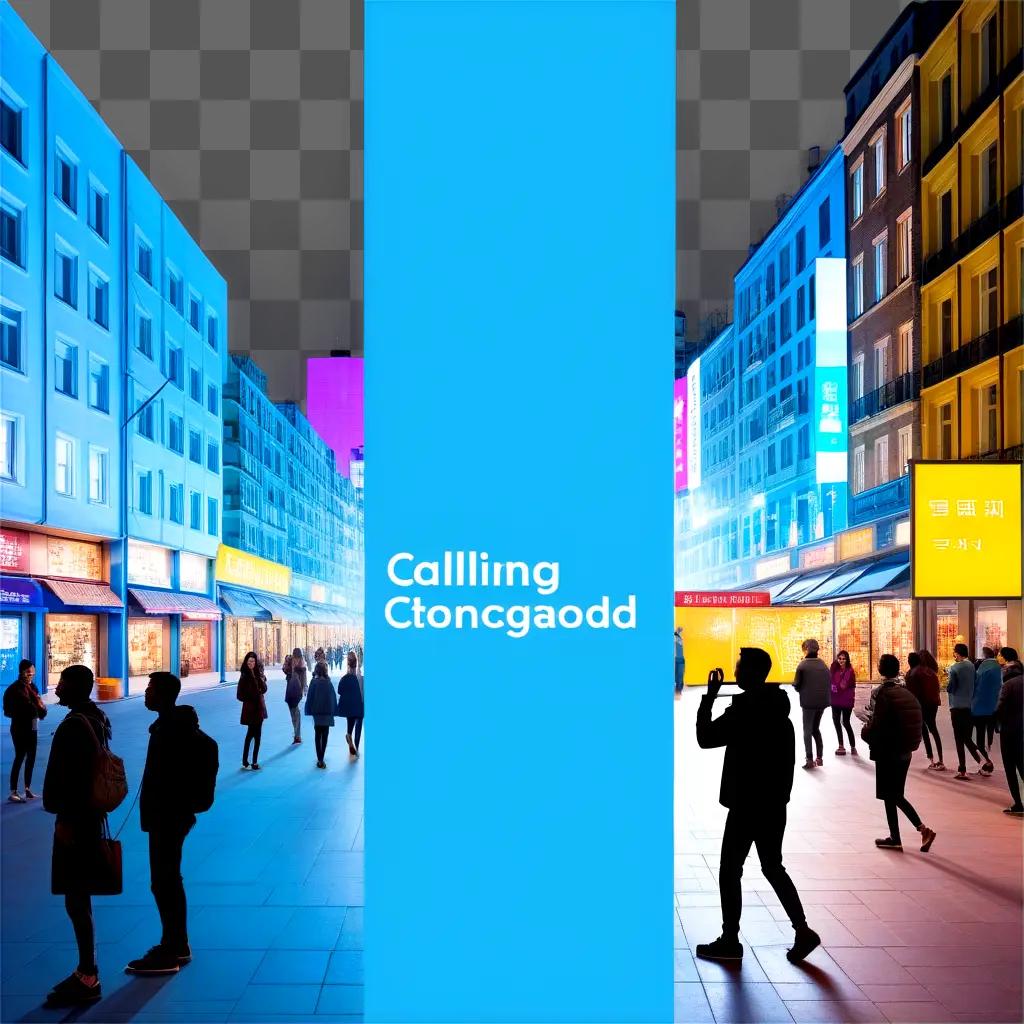 large advertisement of a building with the word Calling