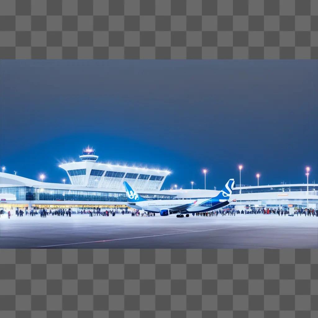 large airplane at an airport terminal