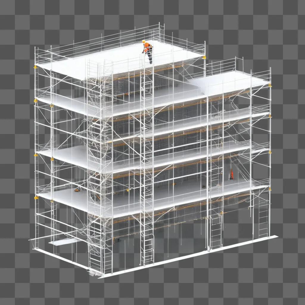 large building under construction with scaffolding