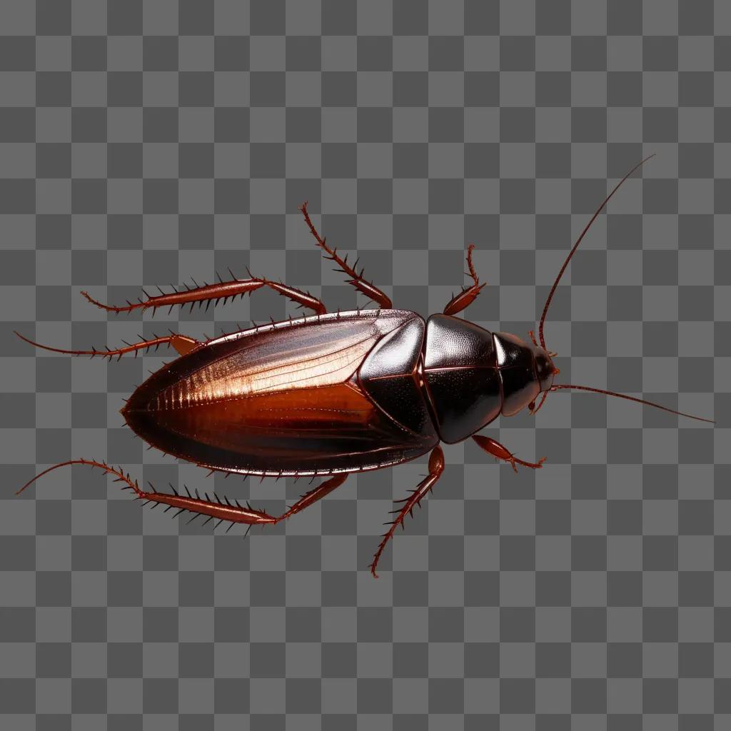 large cockroach with black and red color