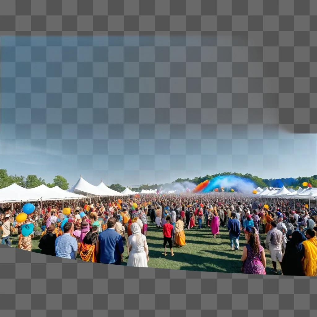 large group of people at a festival