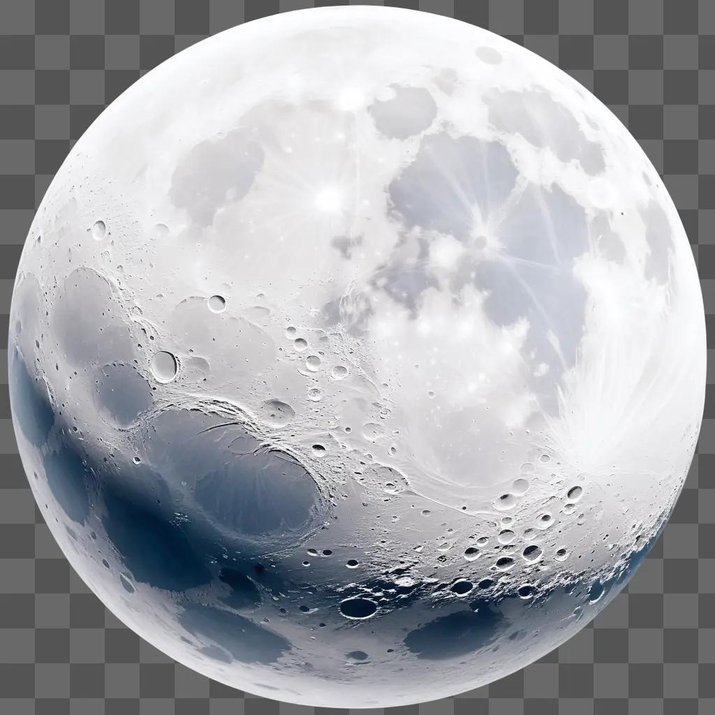 large round moon with lots of craters