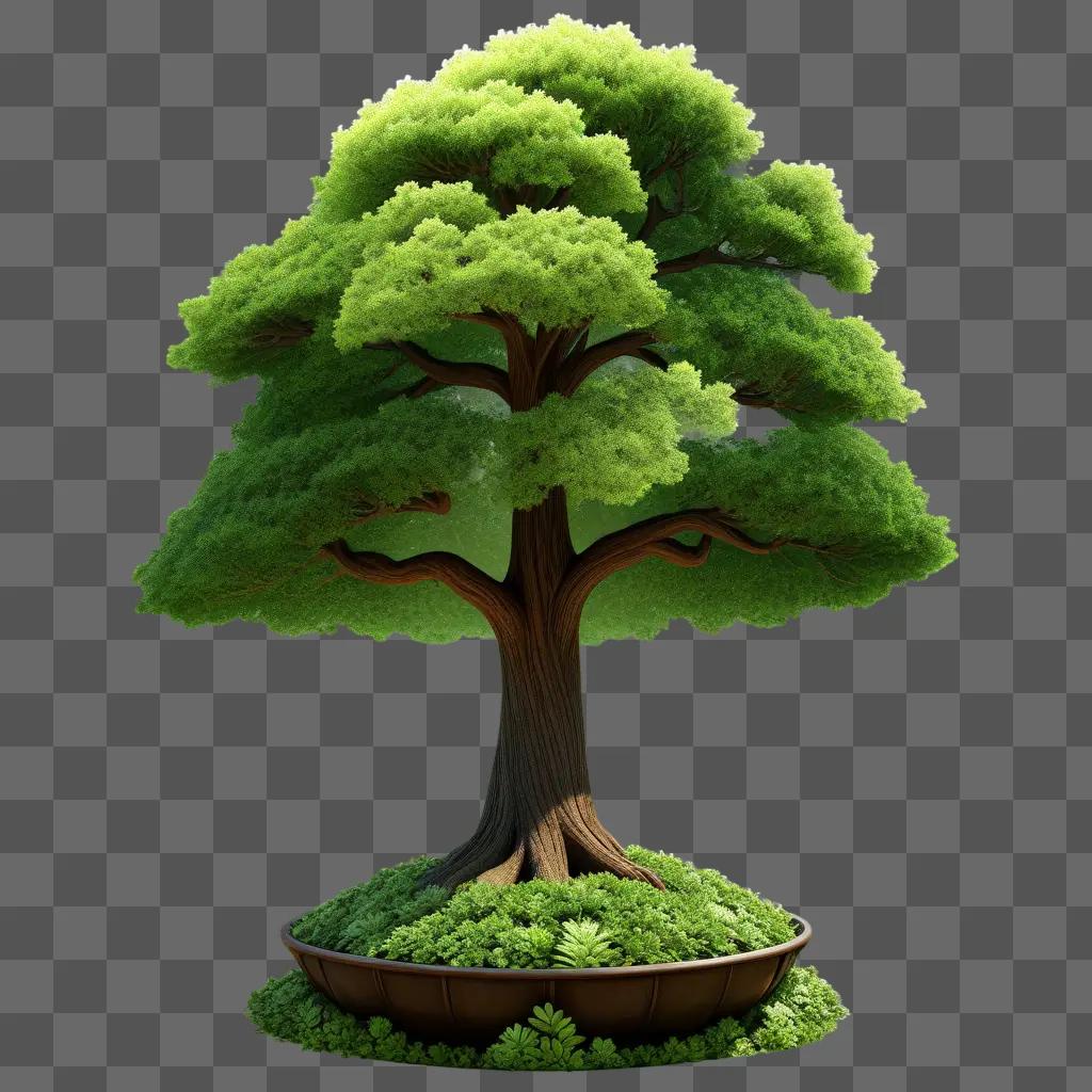 large scale bonsai tree in a pot