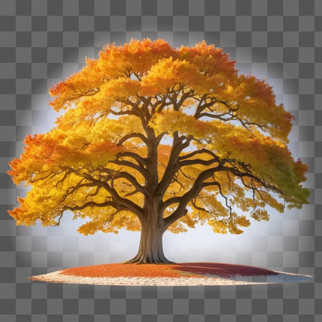 large tree with a glowing light surrounding it