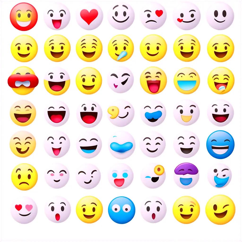large variety of emojis including the ahh emoji