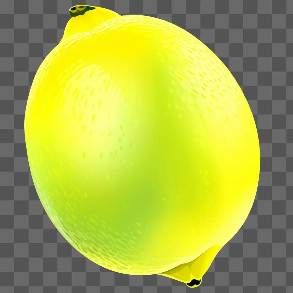 lemon drawing with yellow color and round shape