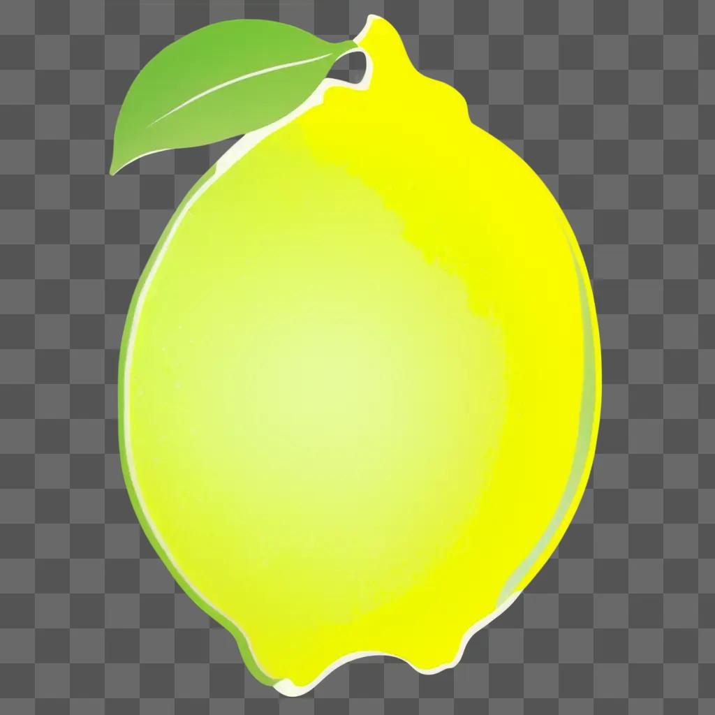 lemon silhouette against a green background