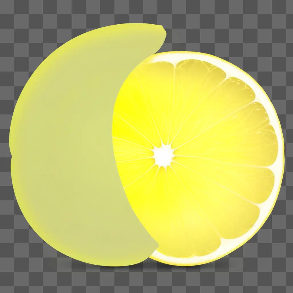 lemon silhouette on a yellow background