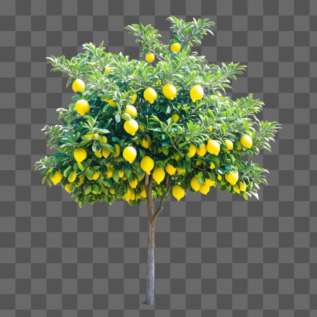 lemon tree with a large number of lemons on it