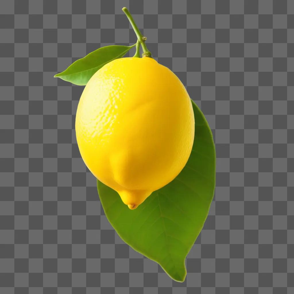 lemons silhouette is on a green background