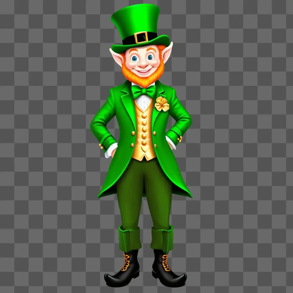 leprechaun with a hat and a green coat