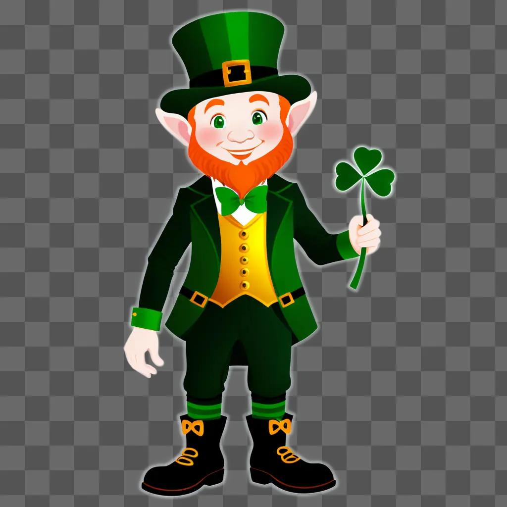 leprechaun with a shamrock and a hat