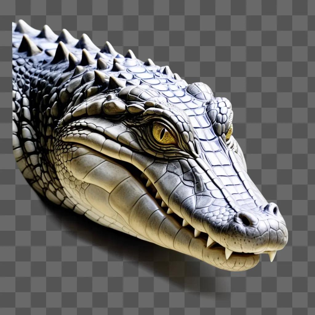 ligator head on side of wall