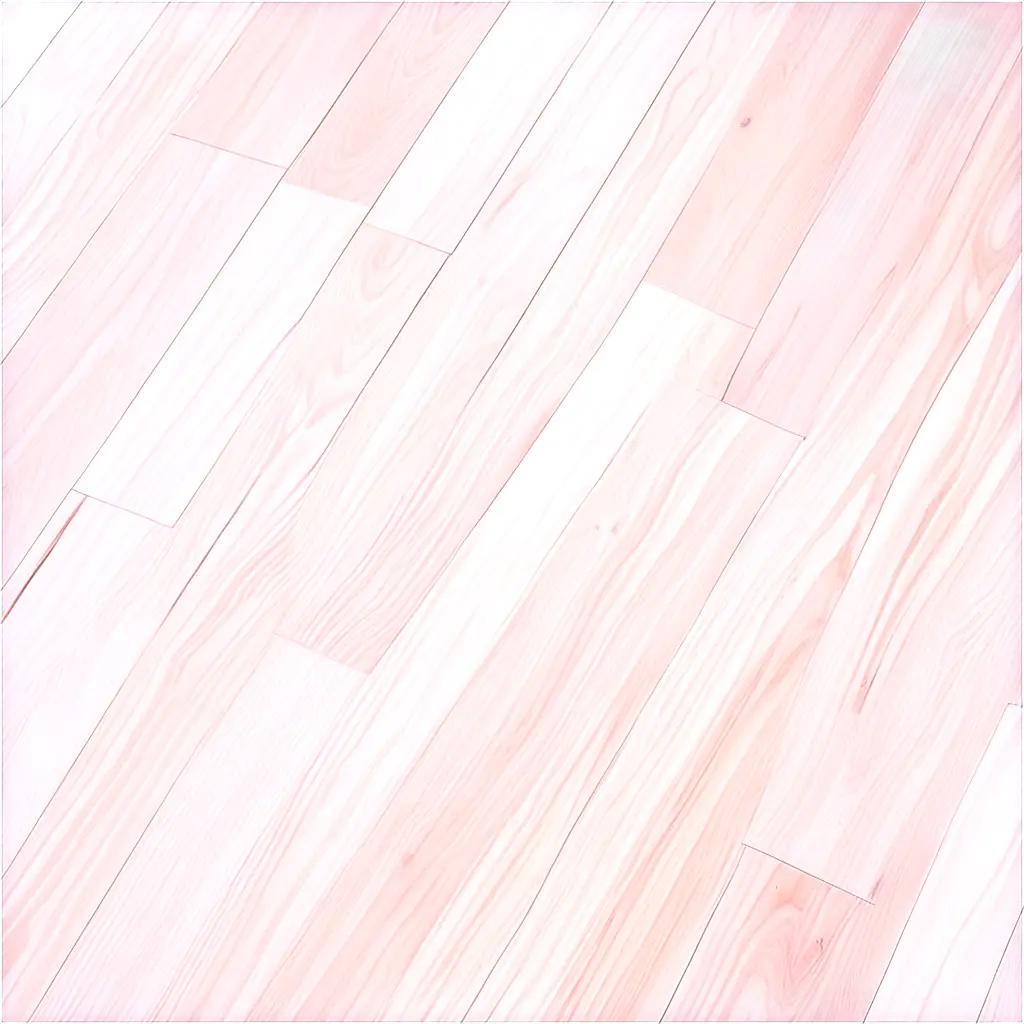 木目模様の淡いピンクの堅木張りの床