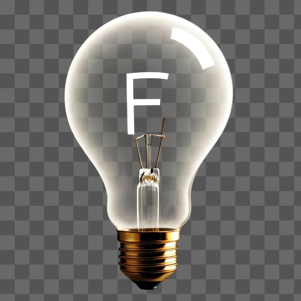 lightbulb with a F logo inside it